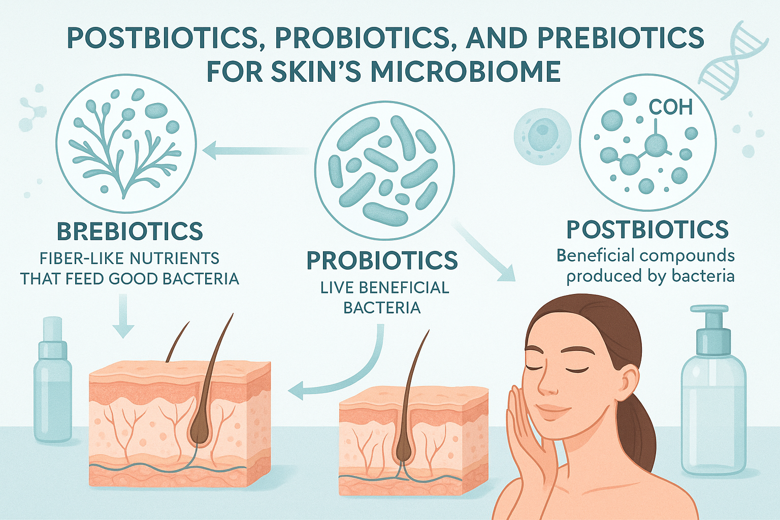 Postbiotics vs Probiotics vs Prebiotics: The Science Behind Your Skin's Microbiome