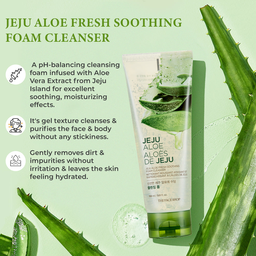 Jeju Aloe Fresh Soothing Cleansing Foam (150ml)