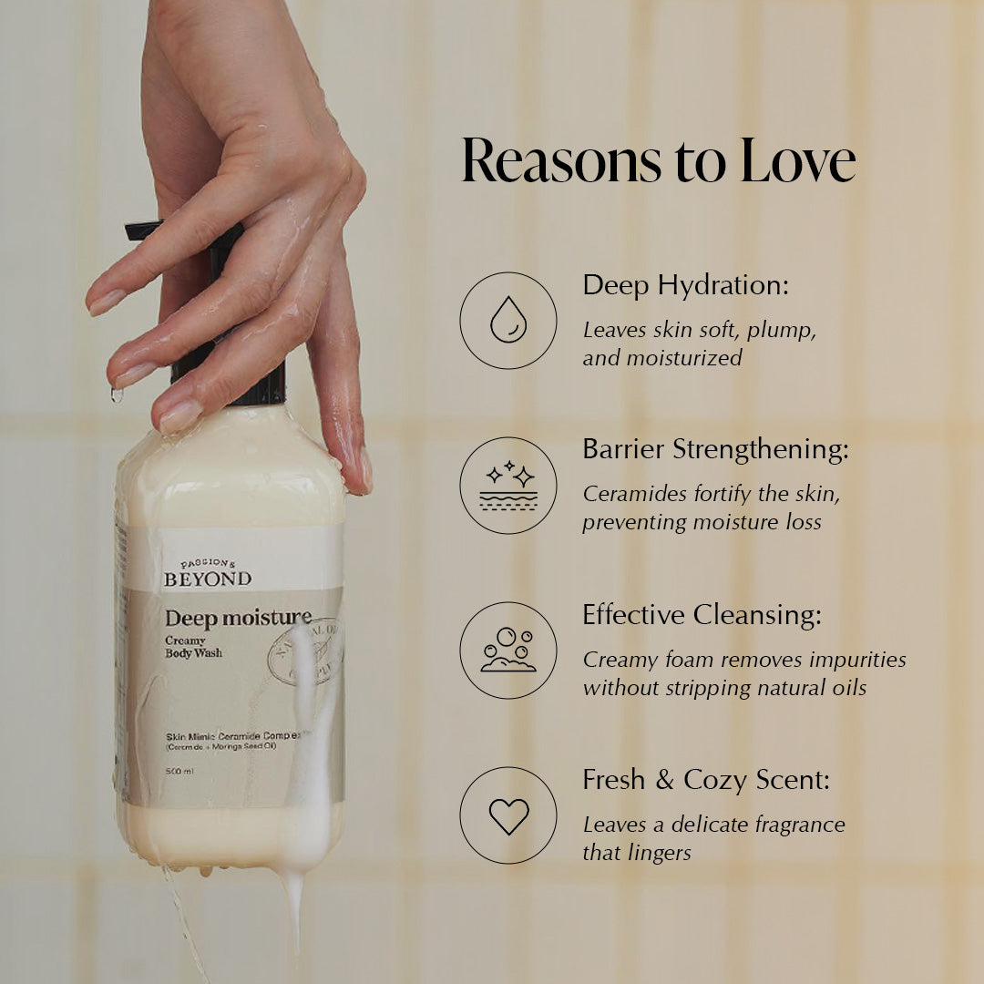 Ceramide Infused Body Wash, For Restoring Skin Barrier & Deep Nourishment 500ml