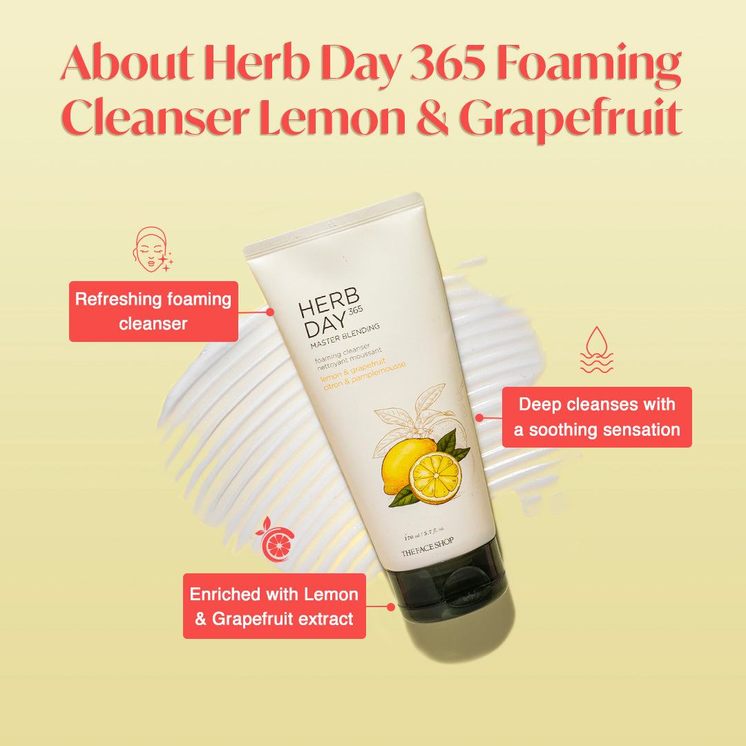 Herb Day 365 Foaming Cleanser- Lemon & Grapefruit 170ml