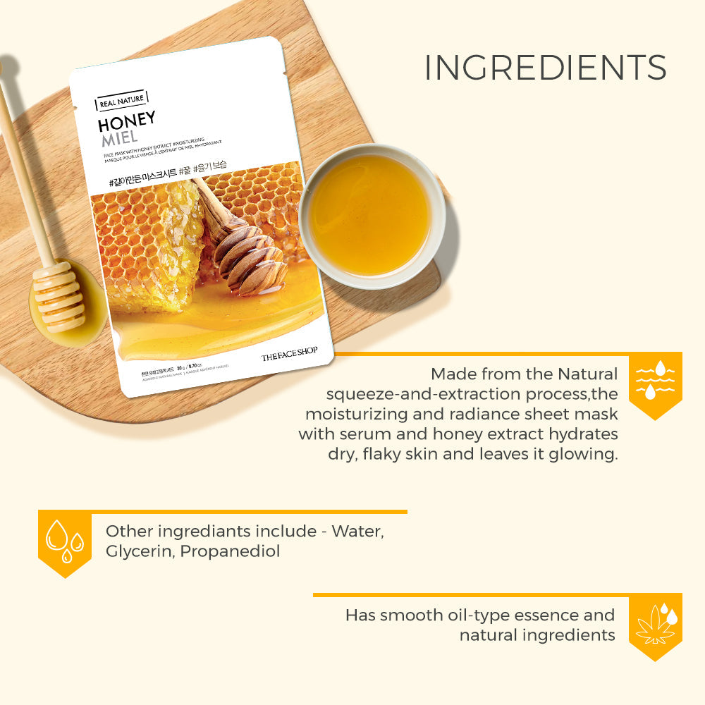 Real Nature Honey Face Mask 20g