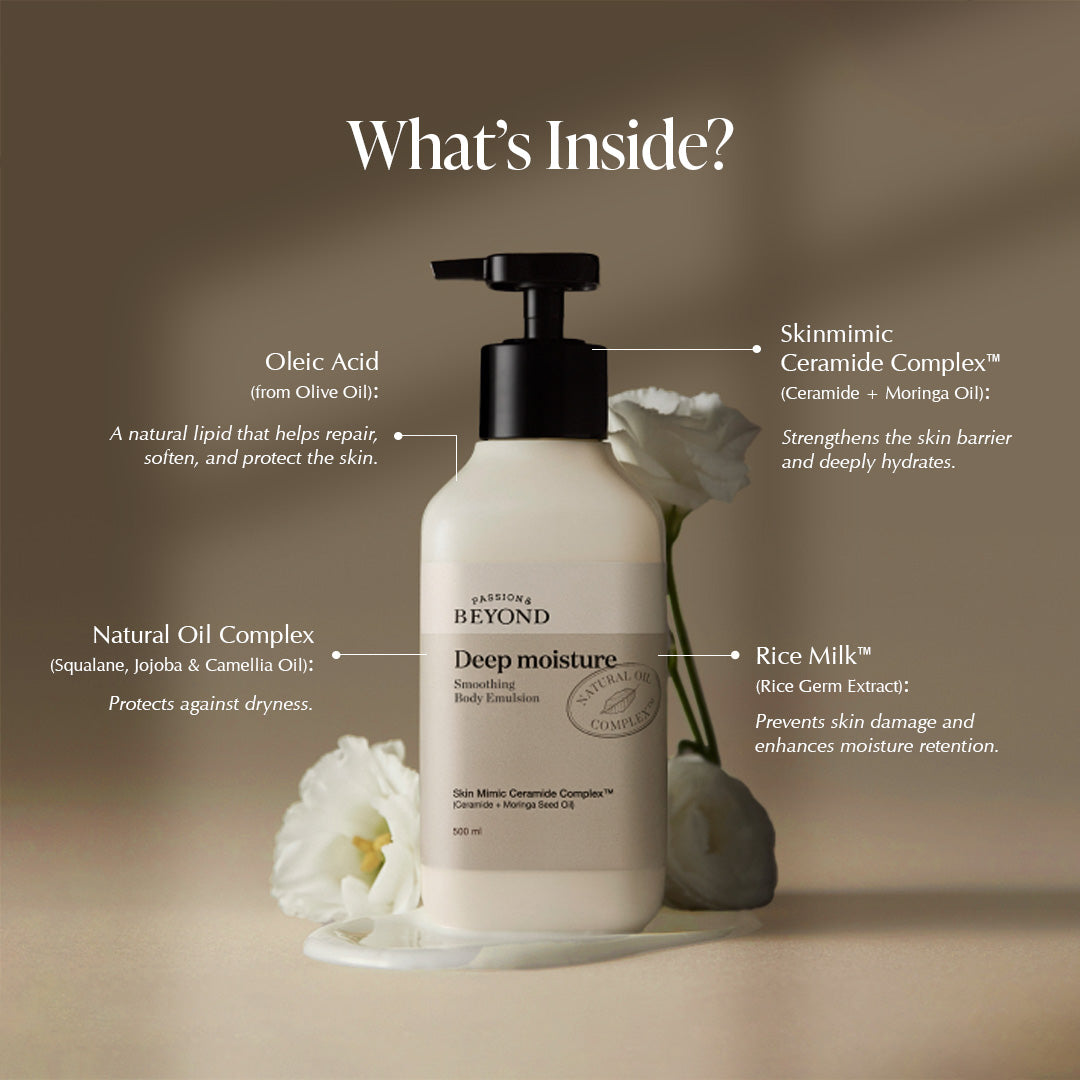 Ceramide Infused Body Emulsion, For Smooth Deeply Nourished Skin,500Ml