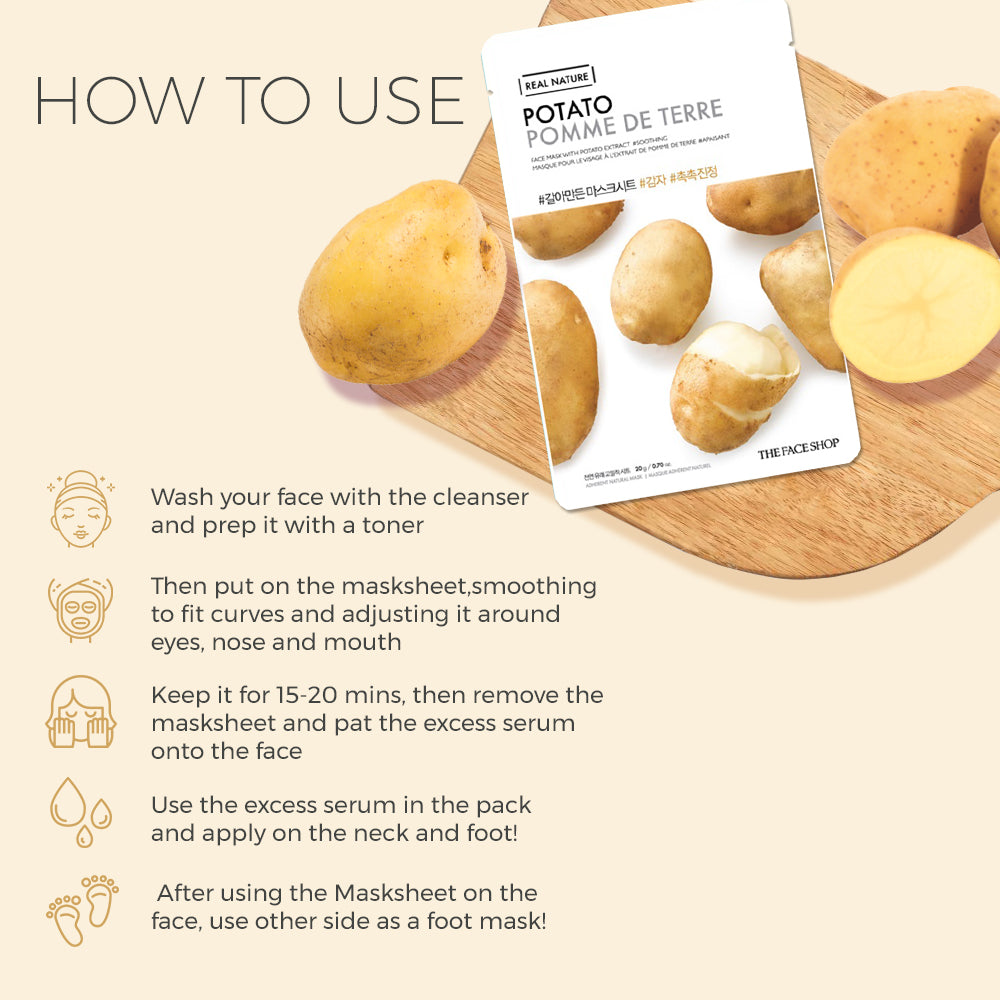 Real Nature Potato Face Mask