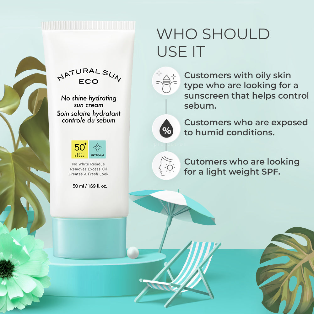NaturalSun Eco No Shine Hydrating Sun Cream (50ml)