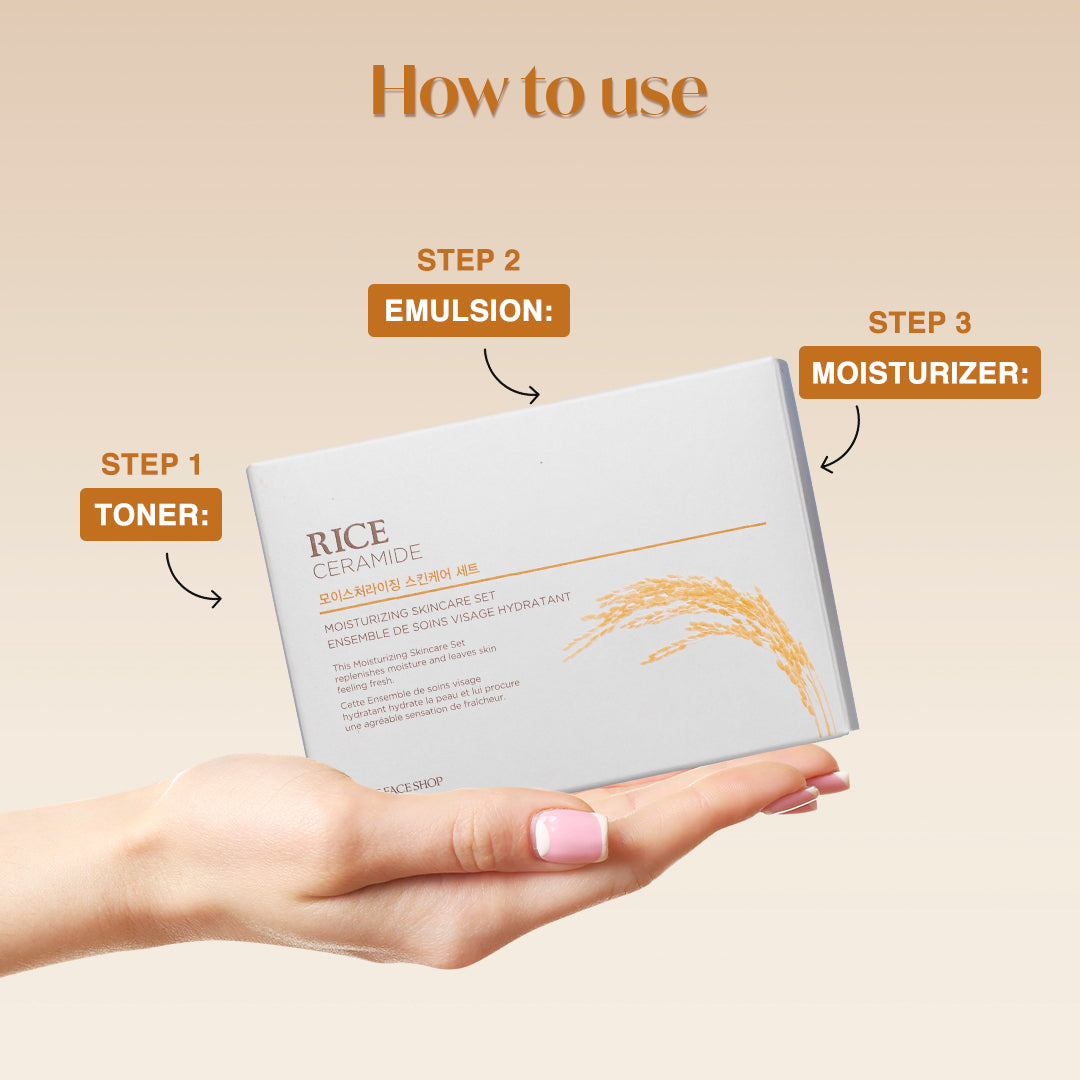 Ceramide & Rice Moisturizing Skincare kit