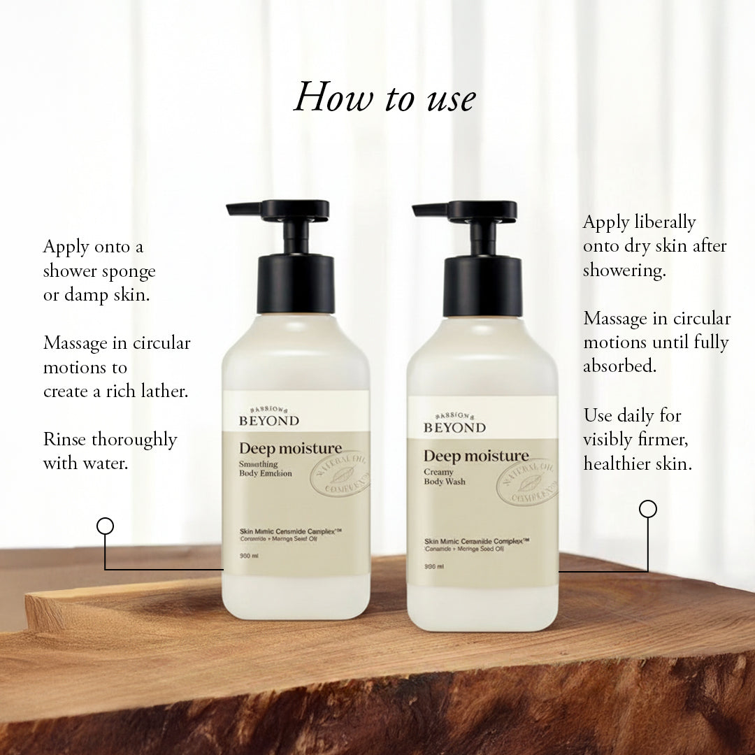 Luxury Ceramides Bath & Body Care Set, Body Wash & Lotion For Restoring Skin Barrier & Deep Nourishment