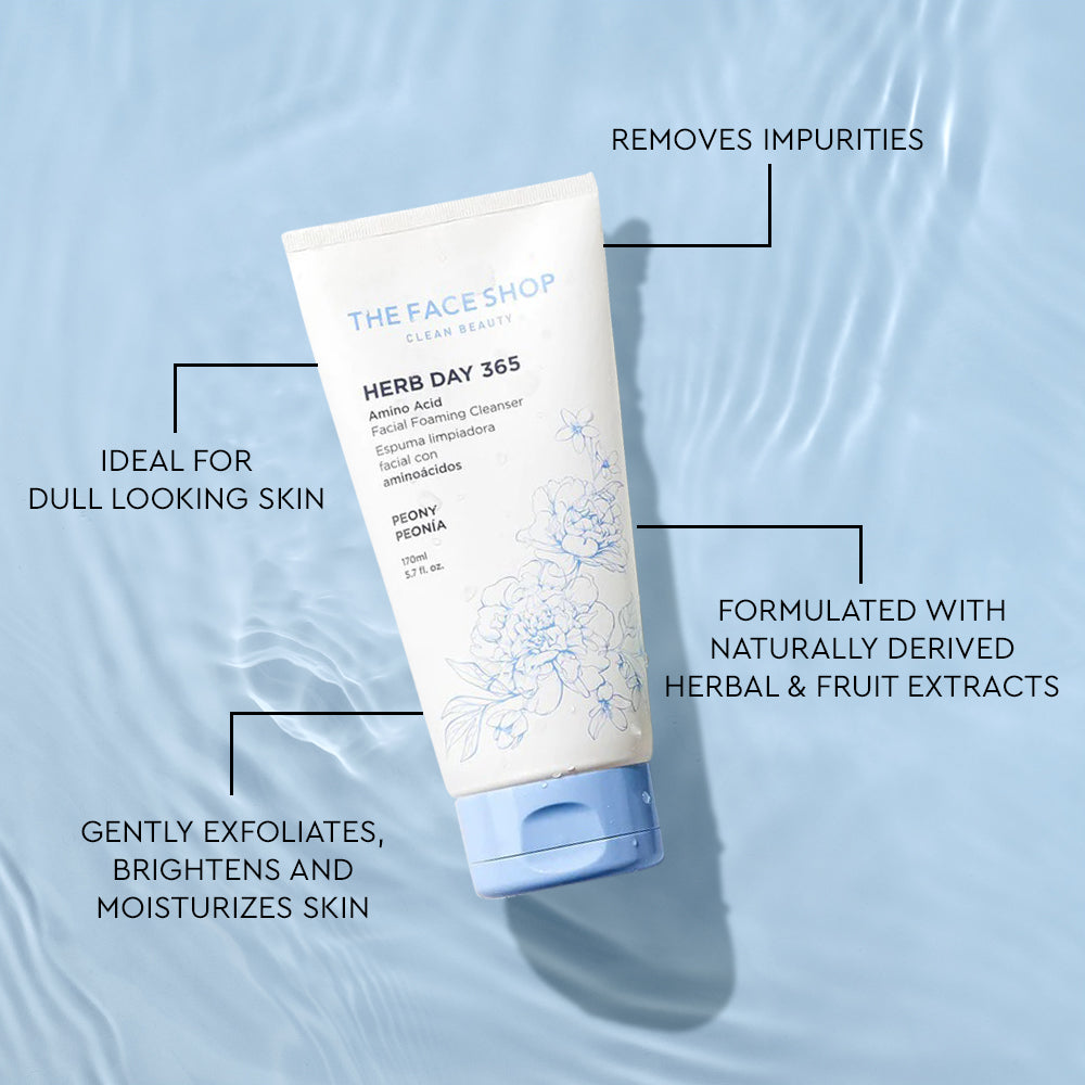 Herb Day 365 Amino Acid Facial Foaming Cleanser Peony (170ml)