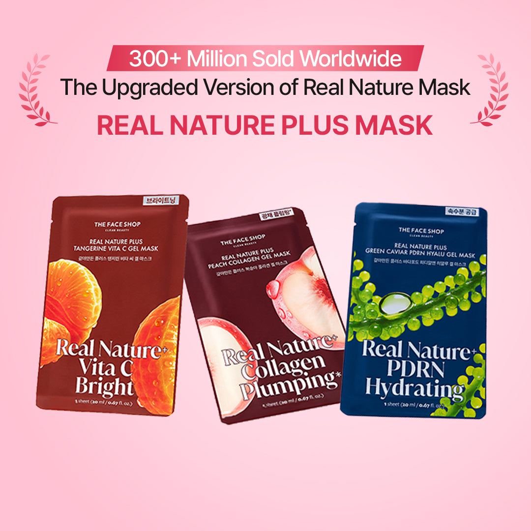 Real Nature Plus Peach Collagen Gel Sheet Mask For Plumping & Glowing Skin