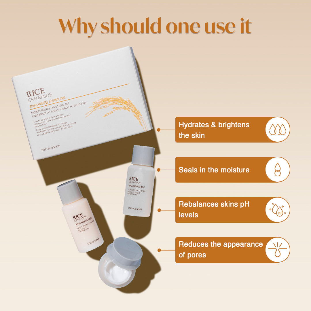 Ceramide & Rice Moisturizing Skincare kit