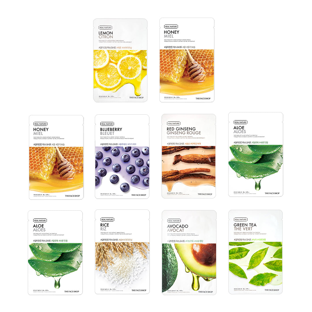 Combination Skin Mask Sheet Combo - Pack of 10