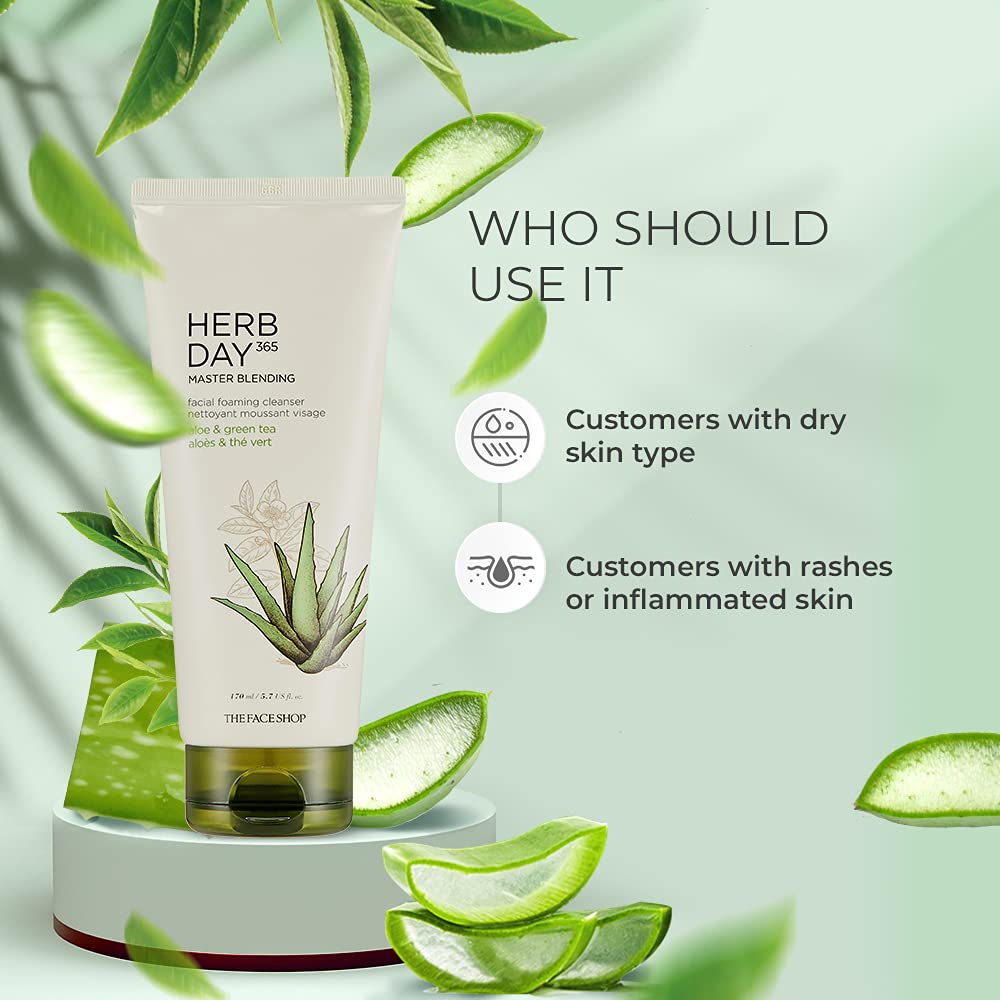 Herb Day 365 Foaming Cleanser - Aloe & Green Tea 170ml
