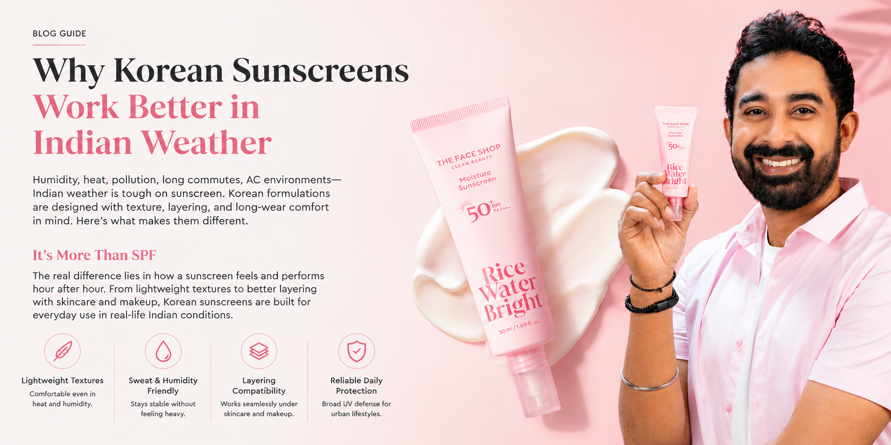 Why Korean Sunscreens Feel Different in Indian Weather Conditions
