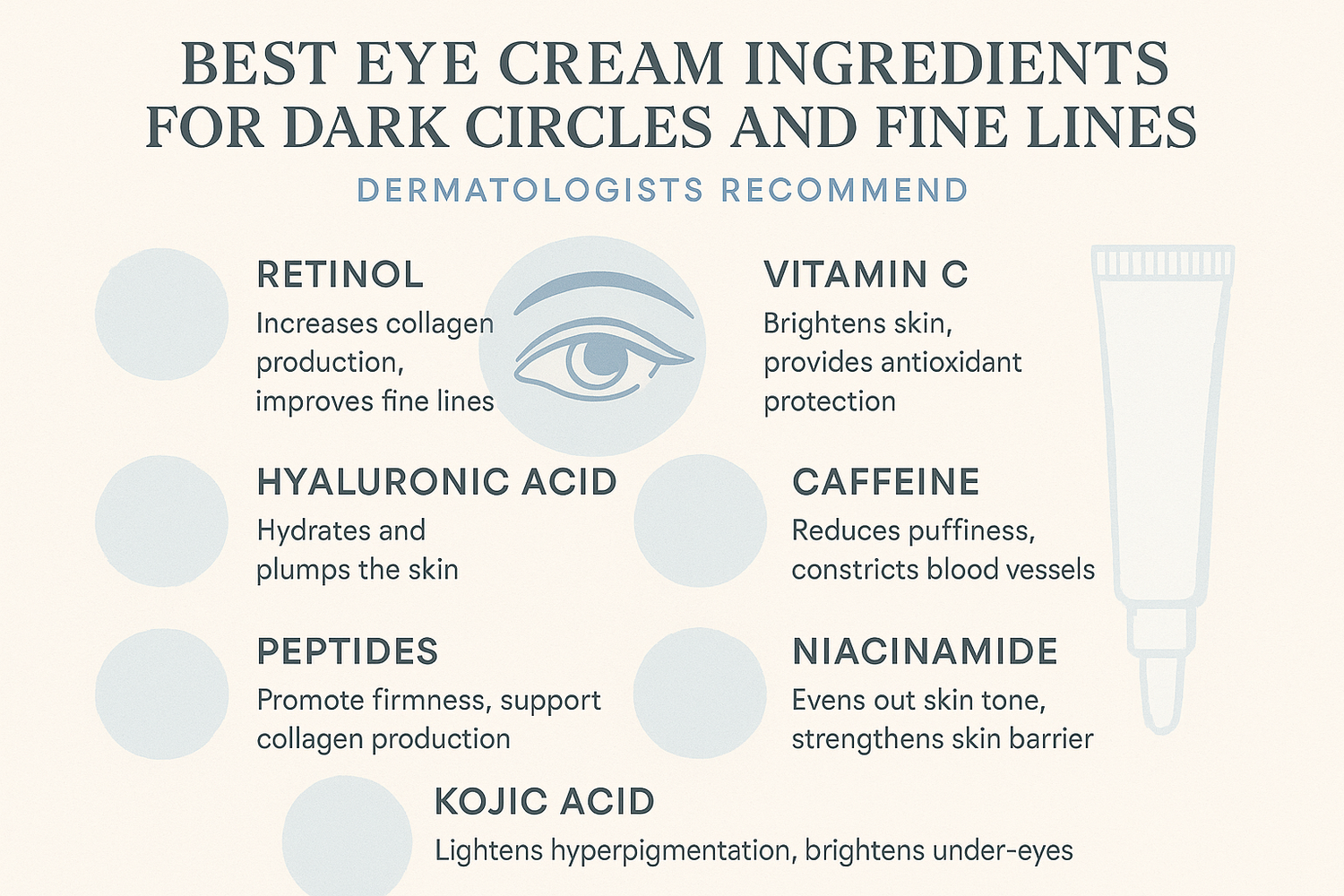 Best Eye Cream Ingredients for Dark Circles and Fine Lines: What Dermatologists Actually Recommend