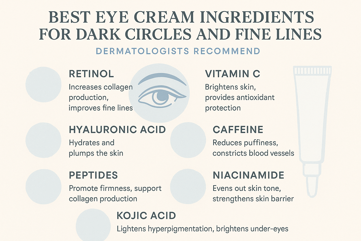 Best Eye Cream Ingredients for Dark Circles and Fine Lines: What Dermatologists Actually Recommend
