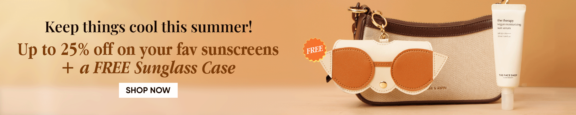 Free Sunglass Cover On Sunquid & Therapy Sunserum Banner