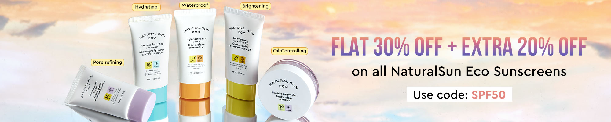 SPF50 Sunscreen Banner