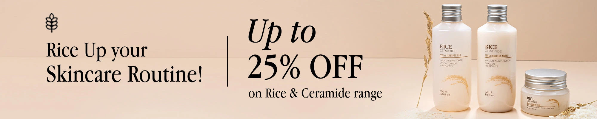 Brightening & Hydrating Rice Skincare Banner
