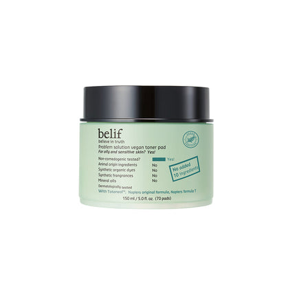 belif problem solution Vegan toner pad 150ml