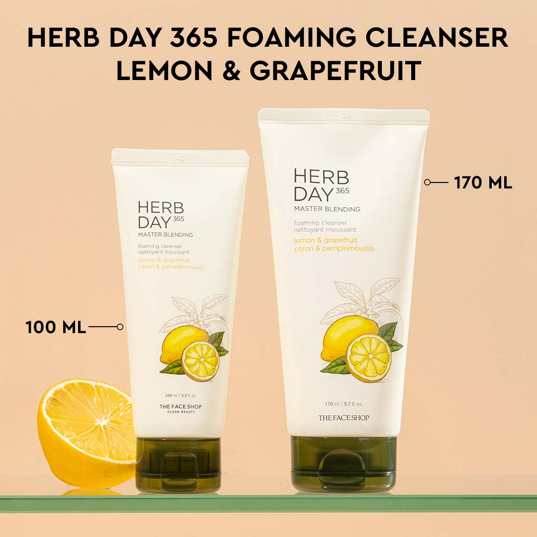 Herb Day 365 Foaming Cleanser - Lemon & Grapefruit 100ml