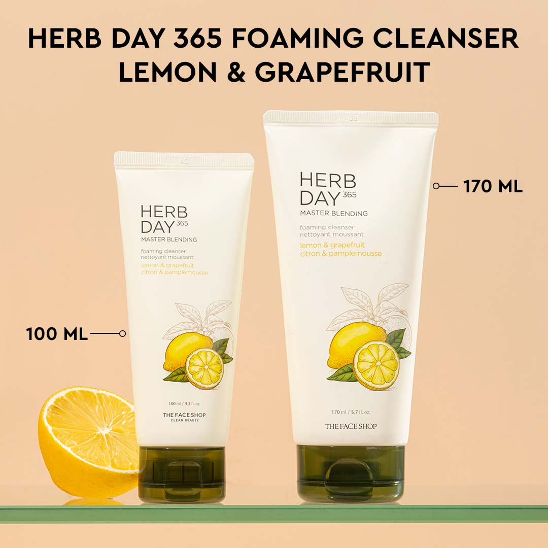 Herb Day 365 Foaming Cleanser - Lemon &amp; Grapefruit 100ml