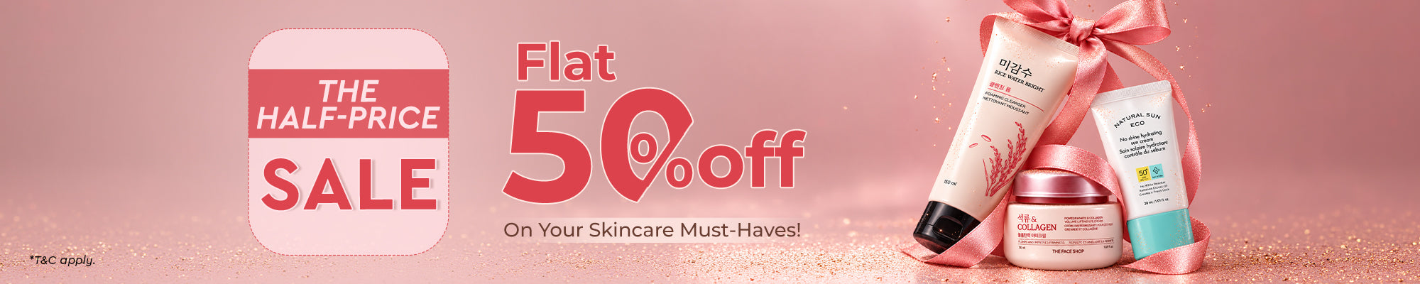 Flat 50 Off Banner