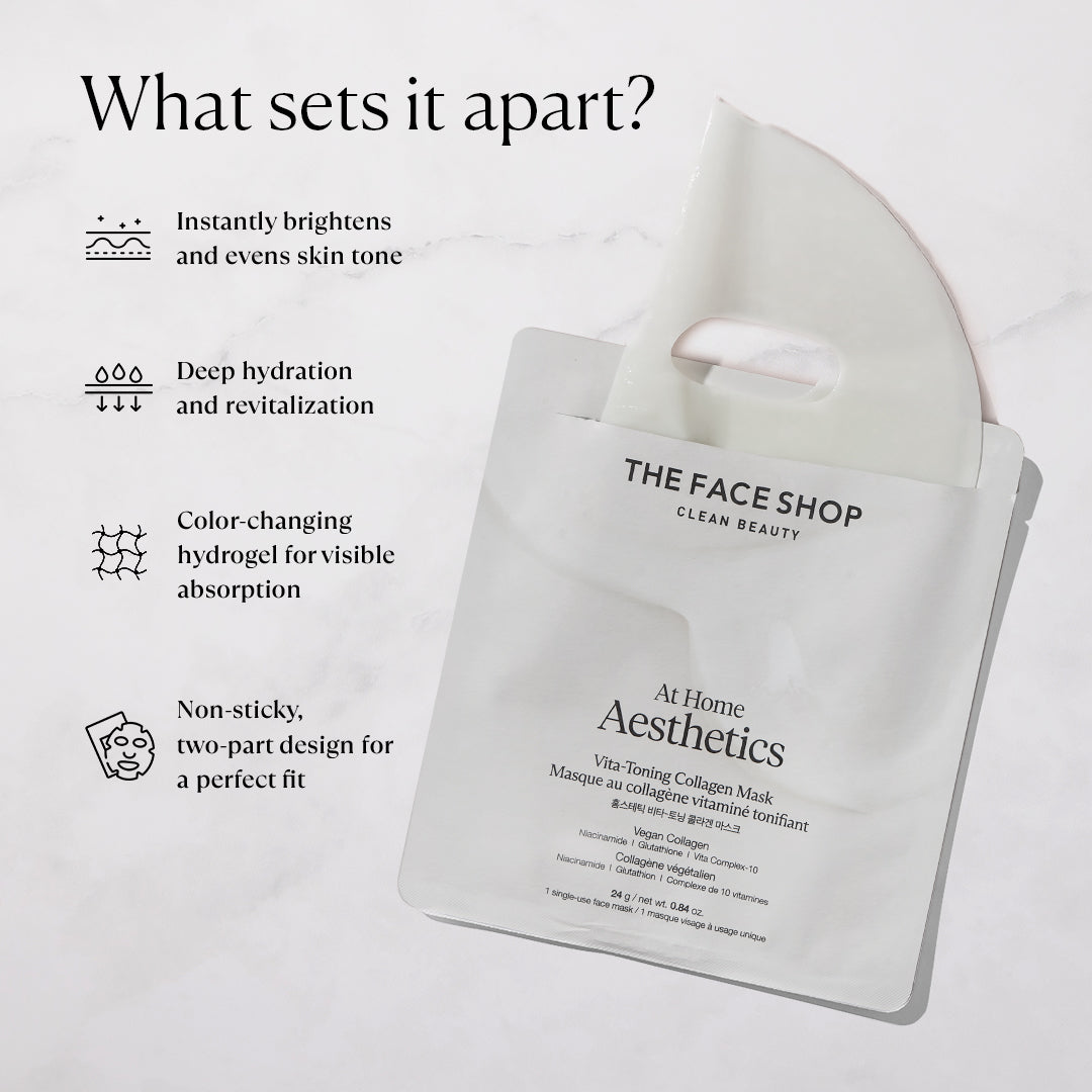 Vita-Toning Collagen Face Mask With Glutathione &amp; Hyaluronic Acid