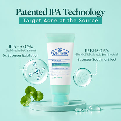 Dr Belmeur AHA BHA Sebum Control Gel Cleanser For Acne Prone Skin With Salicylic Acid