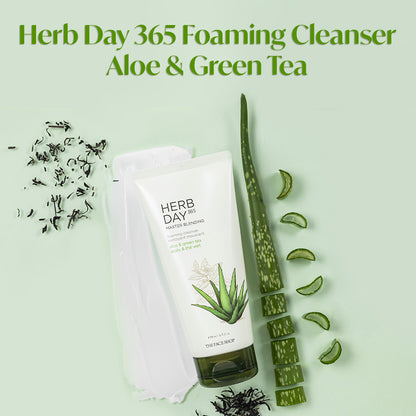 Herb Day 365 Foaming Cleanser - Aloe &amp; Green Tea 170ml