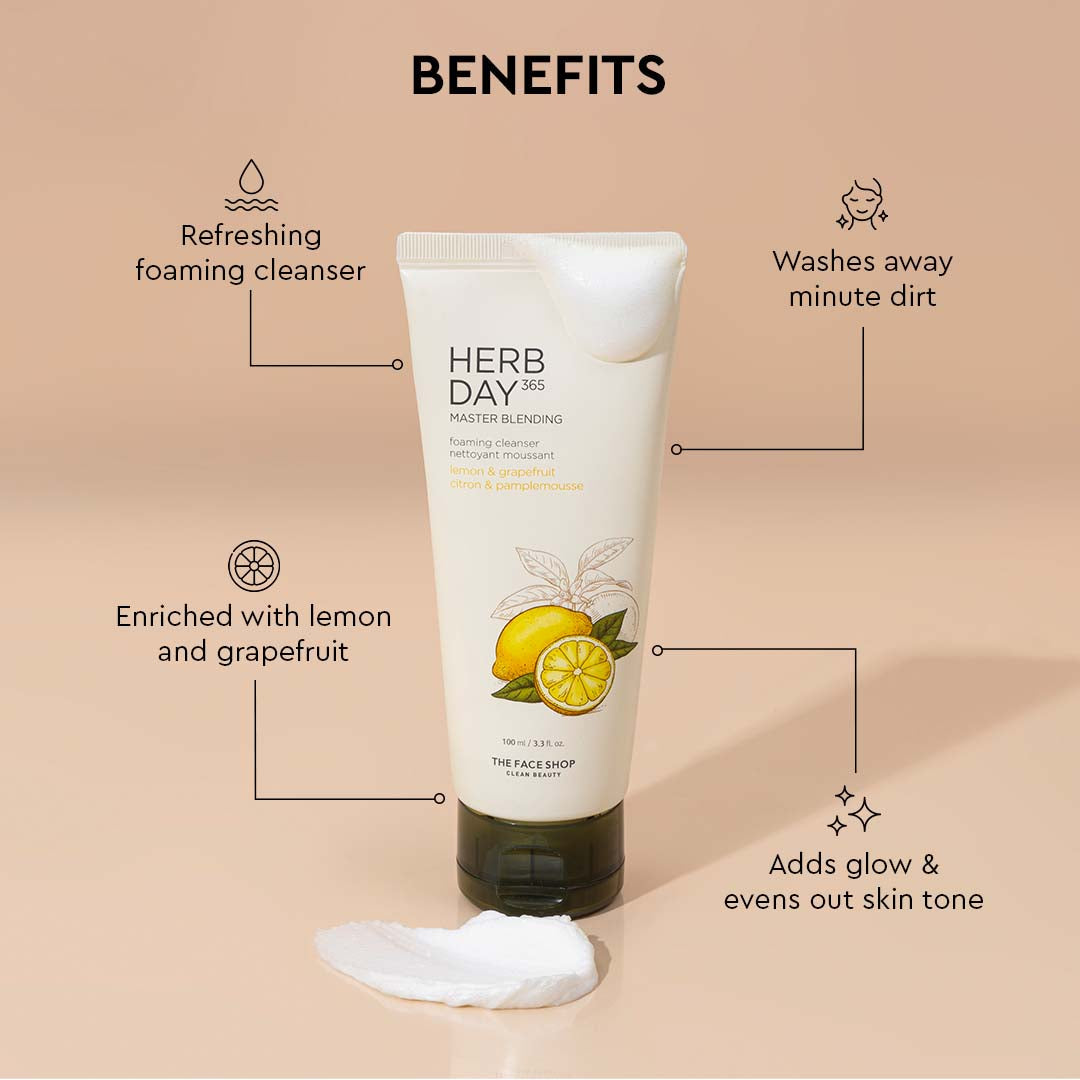 Herb Day 365 Foaming Cleanser - Lemon & Grapefruit 100ml