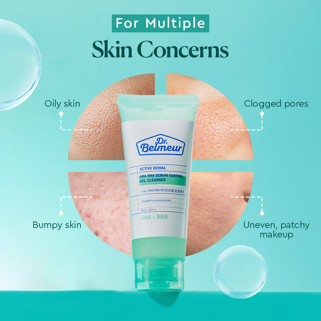 Dr Belmeur AHA BHA Sebum Control Gel Cleanser For Acne Prone Skin With Salicylic Acid