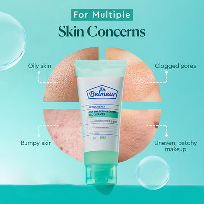 Dr Belmeur AHA BHA Sebum Control Gel Cleanser For Acne Prone Skin With Salicylic Acid