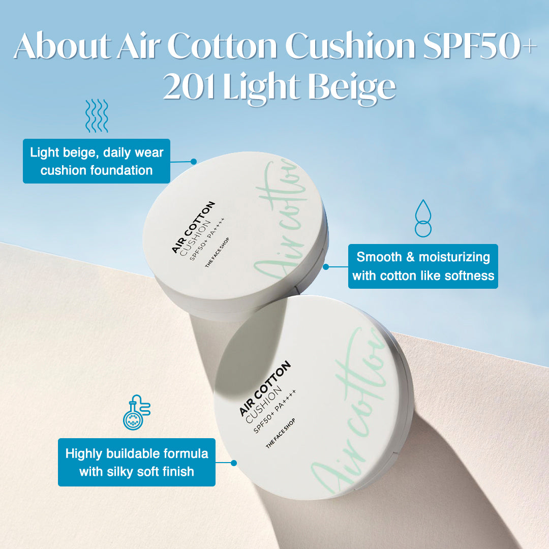 Air Cotton Cushion SPF50+ PA++++ (201 Light Beige)