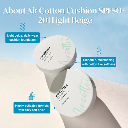 Air Cotton Cushion SPF50+ PA++++ (201 Light Beige)