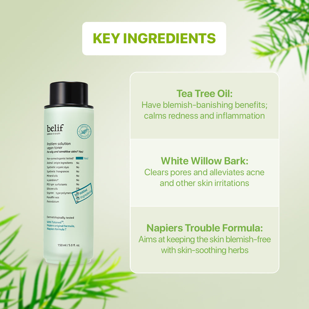 belif problem solution vegan toner 150ml