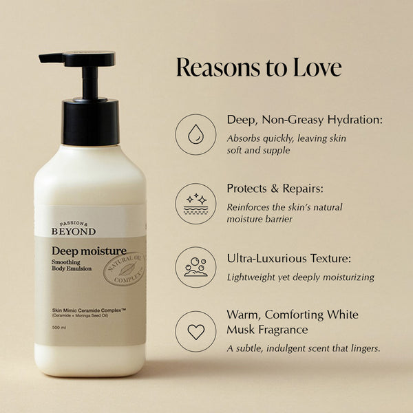 Ceramide Infused Body Emulsion, For Smooth Deeply Nourished Skin,500Ml