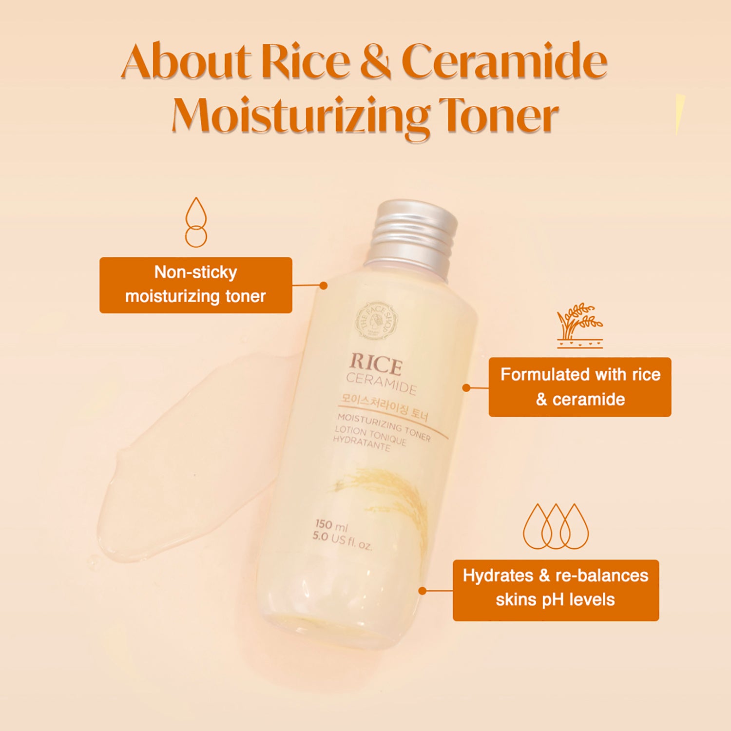 Rice &amp; Ceramide Moisturizing Toner 150ml