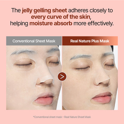Real Nature Plus Tangerine Vita C Gel Sheet Mask For Bright &amp; Radiant Skin