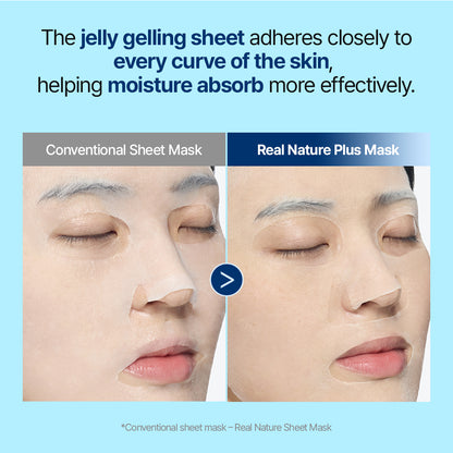 Real Nature Plus Green Caviar PDRN Hyalu Gel Sheet Mask For Bright &amp; Radiant Skin
