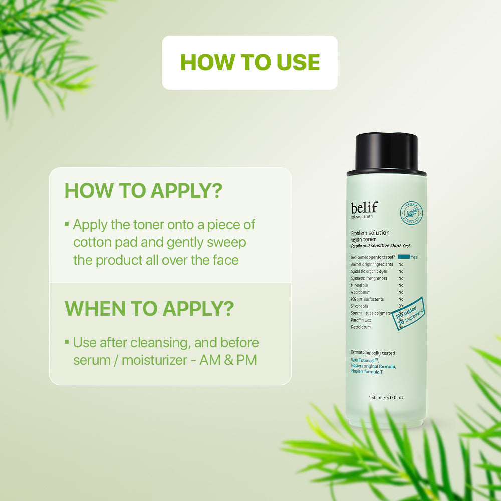 belif problem solution vegan toner 150ml