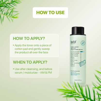 belif problem solution vegan toner 150ml