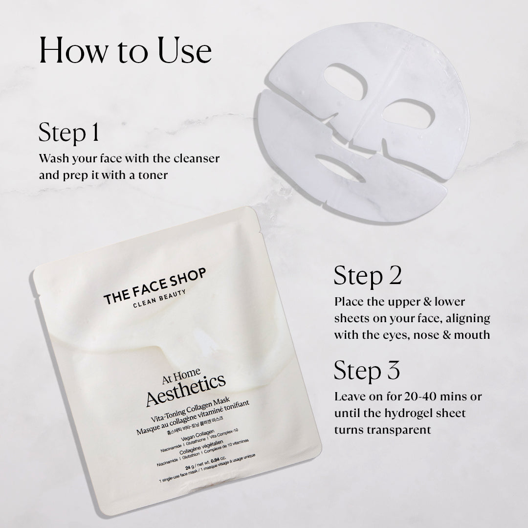 Vita-Toning Collagen Face Mask With Glutathione &amp; Hyaluronic Acid