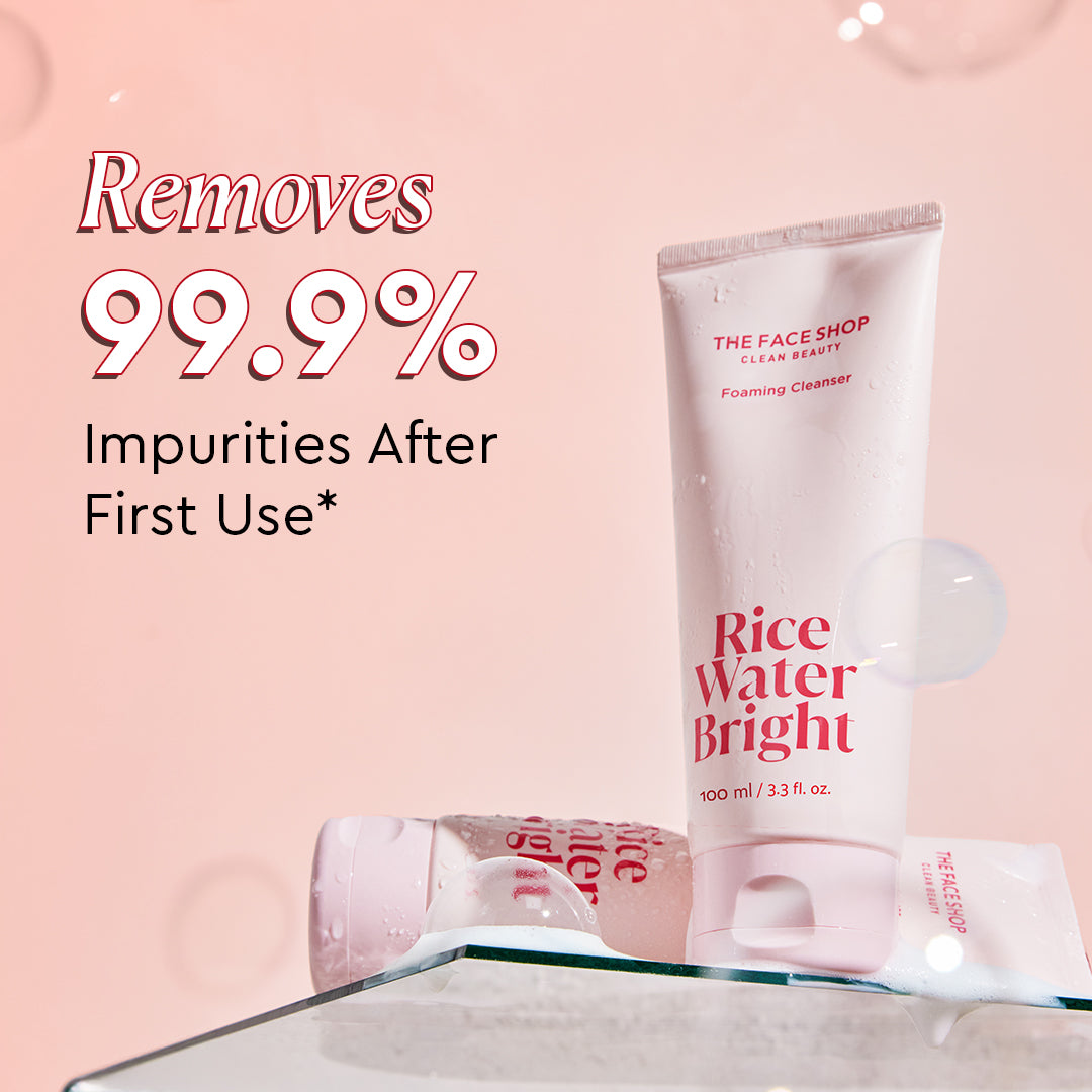 Rice Water Bright Cleanse &amp; De-Puff Duo, Brightens Skin with Korean Rice