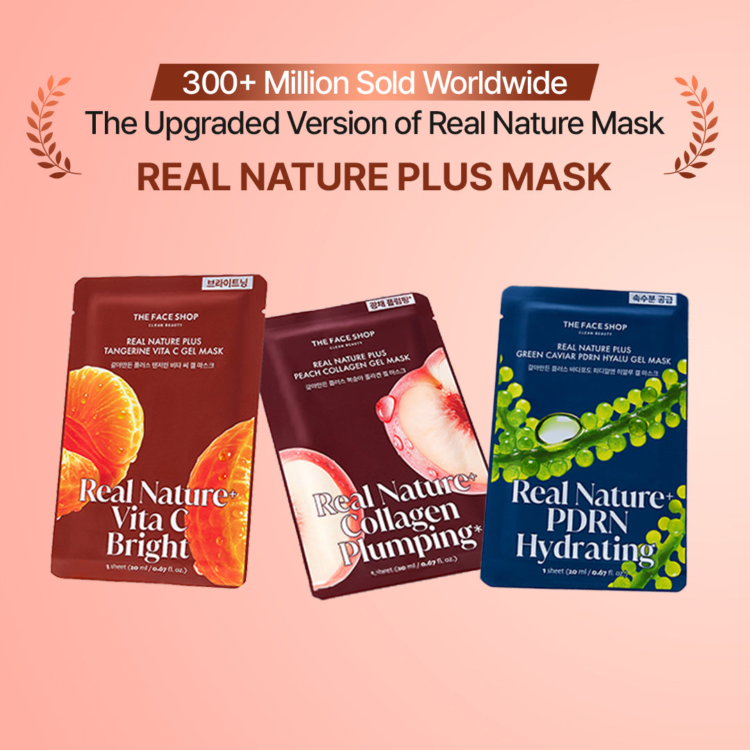 Real Nature Plus Tangerine Vita C Gel Sheet Mask For Bright &amp; Radiant Skin