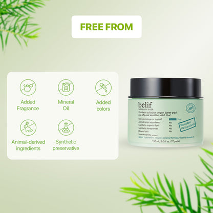 belif problem solution Vegan toner pad 150ml
