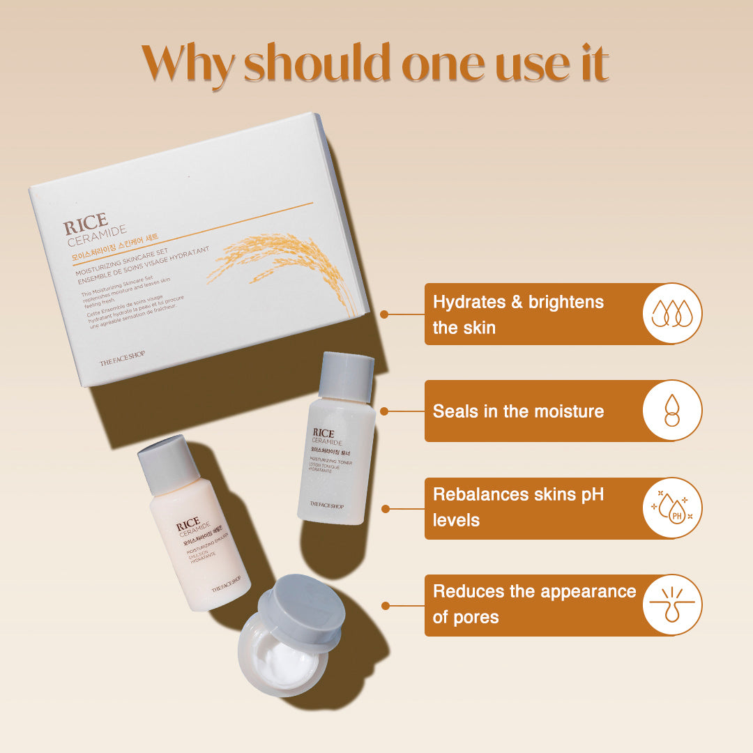 Rice &amp; Ceramide Moisturizing  Skincare kit