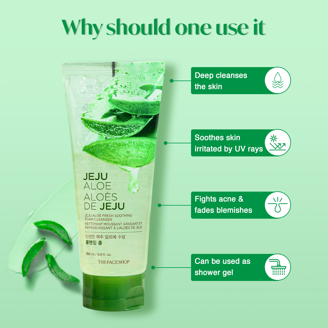 Jeju Aloe Fresh Soothing Cleansing Foam 150ml