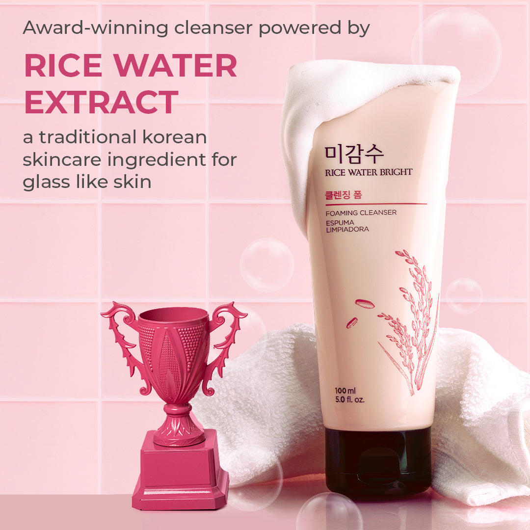 Award Winning Rice Water Bright Cleansing Foam 100ml Combo