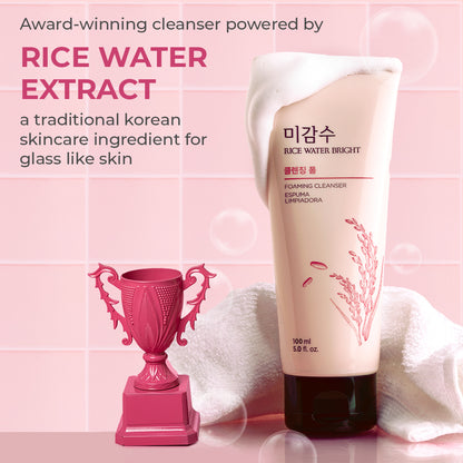 Award Winning Rice Water Bright Cleansing Foam 100ml Combo