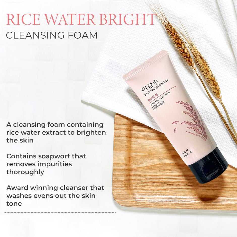 Award Winning Rice Water Bright Cleansing Foam 100ml Combo