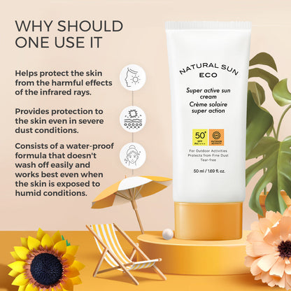 Naturalsun Eco Super Active Sun Cream(50ml)